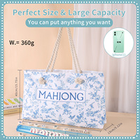 Polyester Oxford Urban Simplicity Mahjong-Aufbewahrungstasche - Große Kapazität Leichtgewichtige Multifunktionale Reisetasche für Mahjong-Steine