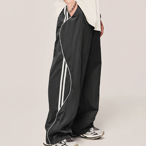 Streetwear Flare Chinos Pantalones 380g, Heavy Batik Washed Pant Elegante Baggy Harem Cargo Pantalones de chándal/ - Product Image 3