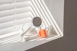 Clzero White Transparent Polypropylene <b>Shower</b> Head with Sediment Vitamin Gel <b>Filters</b> Anti Chlorine Skin Care Model CL-SH-FIL - Product Image 5