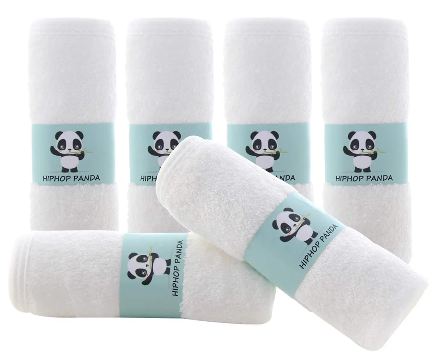 100% Organic Bamboo Fiber Fabric Anti-Bacterial Face Towel Baby Washcloth