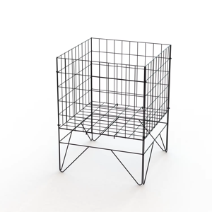 صناديق تفريغ أسلاك معدنية قائمة شبكة سلكية سلة سلة رف كرة السلة - Product Image 6