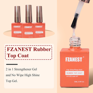 FZANEST 15ml <span class=keywords><strong>Gel</strong></span> de Goma para Uñas, Capa Superior y Base de Goma, Capa Superior Suave Despegable y Pegable - Product Image 2