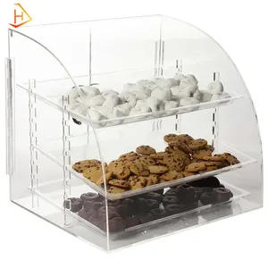 Personalizado acrílico padaria contadores Pão Display Armários Baking Display Armários são usados para exibir doces e rosquinhas