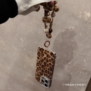 Funda de Teléfono con Cordón y Estampado de Leopardo Brillante de Lujo para <span class=keywords><strong>iPhone</strong></span> 16 <span class=keywords><strong>Plus</strong></span> 11 12 13 14 15 Pro Max <span class=keywords><strong>7</strong></span> 8 X XR XS MAX - Product Image 6