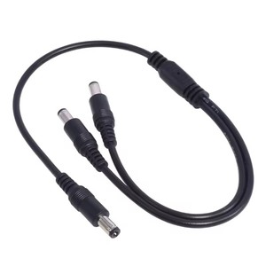 <span class=keywords><strong>1</strong></span> paquete de alimentación <span class=keywords><strong>1</strong></span> macho a 2 macho 5,5mm x 2,1mm Cable divisor de fuente de alimentación, cable adaptador divisor Y, cable Y de 2 vías - Product Image 2