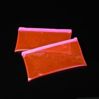 Étui à crayons et trousse à crayons en PVC de la série scolaire personnalisée, sac à fermeture éclair, boîte à crayons en plastique transparent
