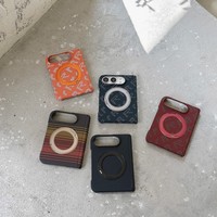 JOYPORODO Coque rigide en PC antichoc en fibre d'aramide et fibre de carbone 360 °   Support rotatif pour étui de protection pliable Duo pour iPhone