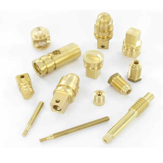 Brass CNC Turning machined Parts small brass CNC Turned Parts brass Lathe Turning Machining Products Lathe CNC Metal Parts