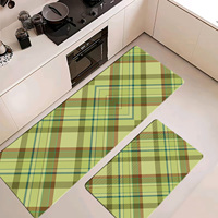 Ensemble de tapis de cuisine personnalisé en 2 pièces, motif floral, antidérapant et imperméable, en mousse PVC, avec performance anti-fatigue