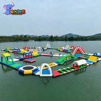 Parc aquatique gonflable commercial directement de l'usine, parcours d'obstacles aquatiques flottants modulaires pour lac et mer