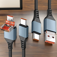 Kabel Data cepat pengisian daya 3ft 6 kaki 10 kaki, kabel pengisian cepat Tipe C USB kepang nilon terlaris