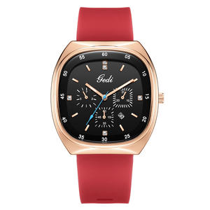 Reloj de Mujer de Alta Gama, Reloj de Estudiante con Esfera Ovalada, Silicona, Resistente al Agua, con Calendario - Product Image 5