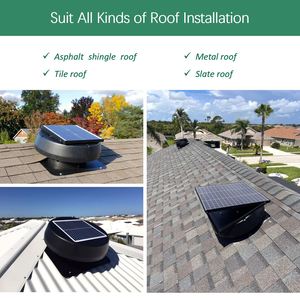 60 watt năng lượng mặt trời cao điện gác mái Quạt thông gió cho nhà & nhà kính nhà máy cung cấp cho mái xả & loại bỏ nhiệt - Product Image 2