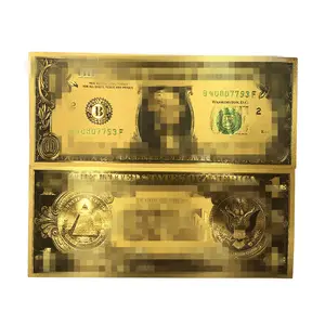 24K सोने की पन्नी $1 बिल USD 1 सोने की पन्नी नोट पैसे सोने मुद्रा