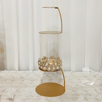 Séparateur de gâteau en métal doré en forme de cœur, support flottant pour étages, pour décoration de gâteaux de mariage et d'anniversaire - Vente en gros