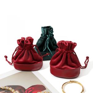 Vintage Fashion National Felt <b>Pouch</b> for Jewelry Packaging Decorative Jewelry Bag Accessory Storage Bag Velvet Gift <b>Drawstring</b> - Product Image 1