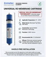 Membrane RO auto-nettoyante Vontron 3013-800 de qualité supérieure, électrique/manuelle, en plastique, sous évier, pour systèmes de filtration d'eau domestiques et hôteliers