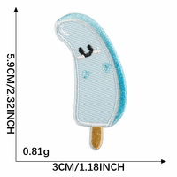 Patchs brodés thermocollants ou à coudre sur le thème des desserts mignons, en tissu polyester couleur personnalisée pour vêtements, chapeaux, sacs à dos, décoration DIY