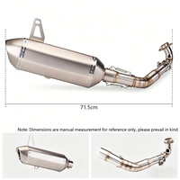 Pot d'échappement slip-on pour moto Piaggio Vespa GTS 250 GTS 300 2007-2017 2018 2019 2020, tube intermédiaire GTS300