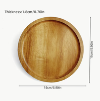 Ronde houten wegwerpdecoratieve schaal voor fruit, dessert en kaas - handgemaakte schaal in Amerikaanse stijl voor cadeaus