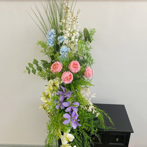 Venta al por mayor para la decoración de la boda flores de seda de alta calidad flores decorativas artificiales coronas y plantas - Product Image 6