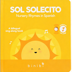 Livre cartonné sonore bilingue espagnol-anglais avec chansons et comptines musicales pour l'apprentissage des langues des tout-petits, idéal pour les parents et les enfants - Product Image 1