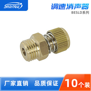 Silencieux pneumatique Xingyi Technology BESLD 01 02 03 04 06 10 en cuivre, valve de réduction du bruit - Product Image 3