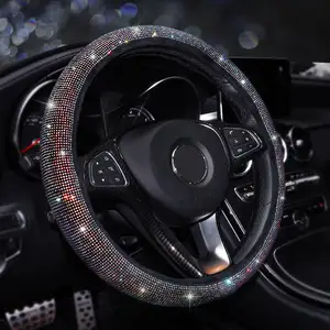 Top Selling Shiny Bling Car Steering Wheel Cover Universal Decoration Ring with Multi colors