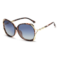 Lunettes de soleil polarisées pour femmes, grande taille, protection UV400, lunettes de soleil rétro, monture en métal, pour la conduite en plein air et les voyages
