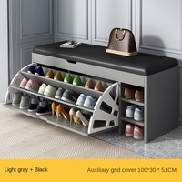 Meubles de salon Assurance qualité Étagère à chaussures en métal en bois durable Armoire de rangement pour chaussures