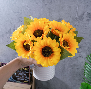 Flores Artificiales de Girasol para Venta al por Mayor, Decoración del Hogar, Arreglos, Adornos, Accesorios, Fabricantes de Flores de Seda - Product Image 4