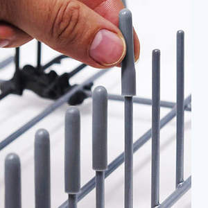 Cubierta protectora para escurridor de platos, tapa de silicona a prueba de óxido para escurridor de platos de acero inoxidable, accesorio para fregadero de cocina, forma redonda, uso doméstico - Product Image 1