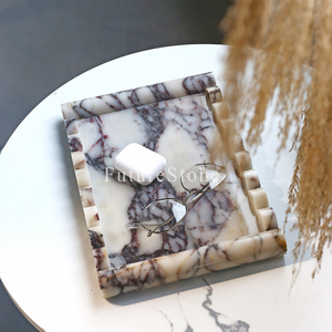 Calacatta Vassoi decorativi in <span class=keywords><strong>marmo</strong></span> naturale per la <span class=keywords><strong>cucina</strong></span> per la conservazione degli alimenti per la casa Hotel Display decorazione per le vacanze - Product Image 2