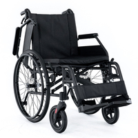 Fauteuil roulant manuel léger Dongpin, pliable, avec cadre en aluminium, siège confortable, aide à la mobilité pour les personnes âgées et les patients, transport et voyage