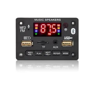 डीसी 8V-24V MP3 विकोडक बोर्ड 2*40W एम्पलीफायर कॉल रिकॉर्डिंग एफएम ऑडियो मॉड्यूल समर्थन बिजली बंद मेमोरी फ़ोल्डर स्विचिंग