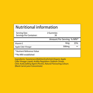 Gomitas de Vinagre de Sidra de Manzana de Rápida Absorción Sin Azúcar para el Apoyo Digestivo, Sabor a Manzana, Productos Adelgazantes para Adultos - Product Image 2
