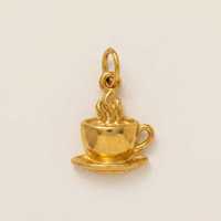 Breloque DIY YIMEILI en acier inoxydable plaqué PVD or 18 carats, émail, motifs Cœur porte-bonheur, Muguet, Poisson, Café, Gâteau, Abeille, Matcha