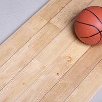 Lantai Kayu Maple Portabel Sistem Interlocking untuk Lapangan Olahraga Basket Voli, Lantai Kayu Solid untuk Arena Basket Dalam Ruangan