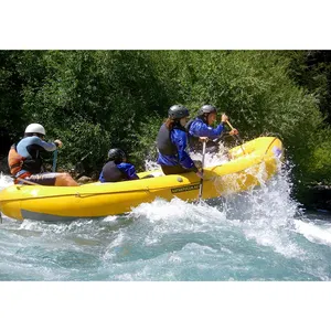 yellow hard bottom high speed foldable inflatable boats for sale