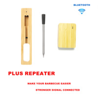 Termometer Daging Digital Bluetooth Nirkabel Power Bank Repeater Tahan Air Bahan Stainless Steel Food Grade 1 Unit Rumah Tangga