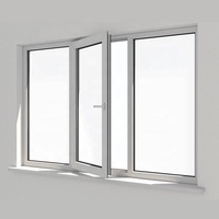 Fenêtres UPVC à battant suspendu à double vitrage de conception standard Fenêtres en PVC Fenêtres en vinyle Fenêtre à battant insonorisée