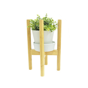 Soporte de flores de bambú de estilo europeo, simple, para balcones interiores, adecuado para suculentas y bonsáis, plegable y extensible. - Product Image 3