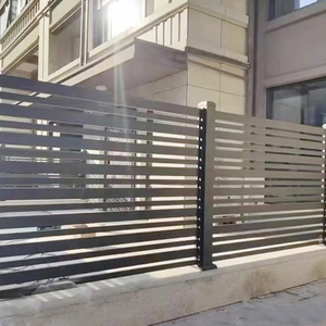 Valla <span class=keywords><strong>de</strong></span> aluminio <span class=keywords><strong>de</strong></span> 8 pies <span class=keywords><strong>de</strong></span> altura, cubierta <span class=keywords><strong>de</strong></span> valla <span class=keywords><strong>de</strong></span> WPC, Estate, color negro, sin excavar, pantalla Horizontal <span class=keywords><strong>de</strong></span> privacidad - Product Image 5