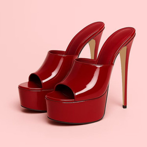 <span class=keywords><strong>Sandali</strong></span> Romani alla Moda con Plateau, <span class=keywords><strong>Tacco</strong></span> a Spillo in <span class=keywords><strong>Pelle</strong></span>, Super Tacchi Alti per Tutte le Stagioni - Product Image 5