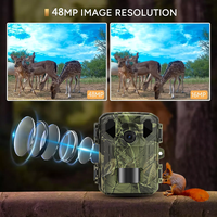 Trail Camera50MP 4K WiFi Mini Caméra de Jeu avec Vision Nocturne 0.2s Déclenchement Time Activé par Mouvement Caméra de Vision Nocturne cachée