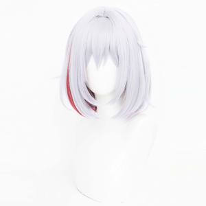 Game Honkai Star Rail Topaz <span class=keywords><strong>Cosplay</strong></span> Short Grey Highlights Red Hair Perruque GAHC-008 - Product Image 4