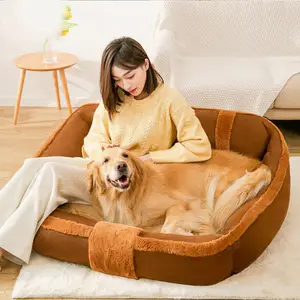 Hot sale Wholesale high quality Luxury Large Durable cozy soft Calming Cat Pet Dog Bed Washable Removable Cover