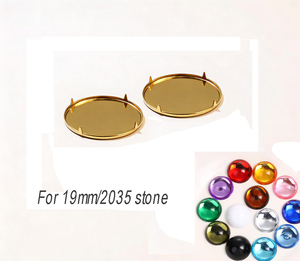 Stone Setting for 19mm Round Stone Crystal Brass Jewelry Findings Wholesale - Product Image 2