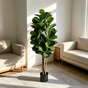 Wholesale Real Wood Stem Fiddle Leaf Fig <b>Tree</b> – <b>Artificial</b> Ficus Lyrata, Evergreen & Durable for Indoor Decor - Product Image 5