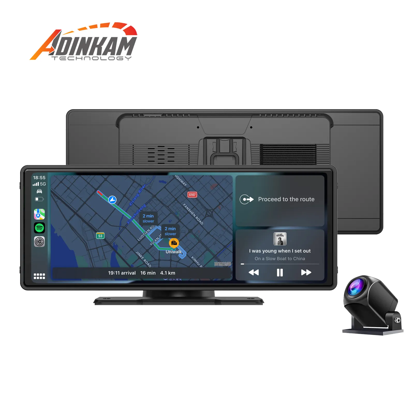 Adinkam V20 10.26 Inch Smart Touchscreen Universele Draadloze Carplay Android Auto Dashboard Airplay Miracast 3 Audio Autoradio